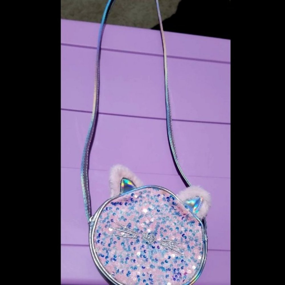 Cute Sequined Kitty Purse
